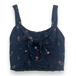 Hollister Floral Tie Crop Tank